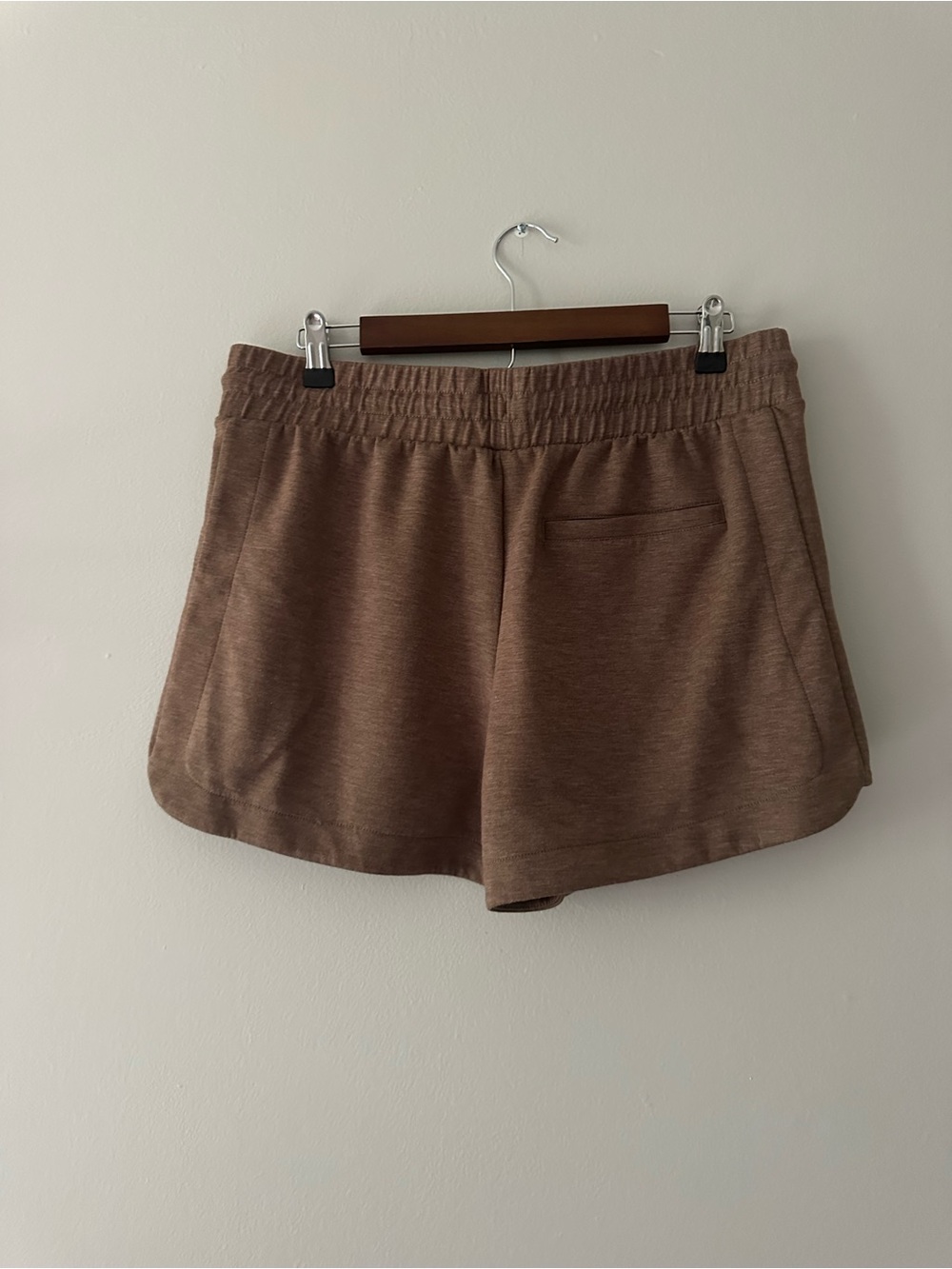 90 Degree By Reflex Women's Drawstring Athletic Shorts in Brown - Picture 4 of 5
